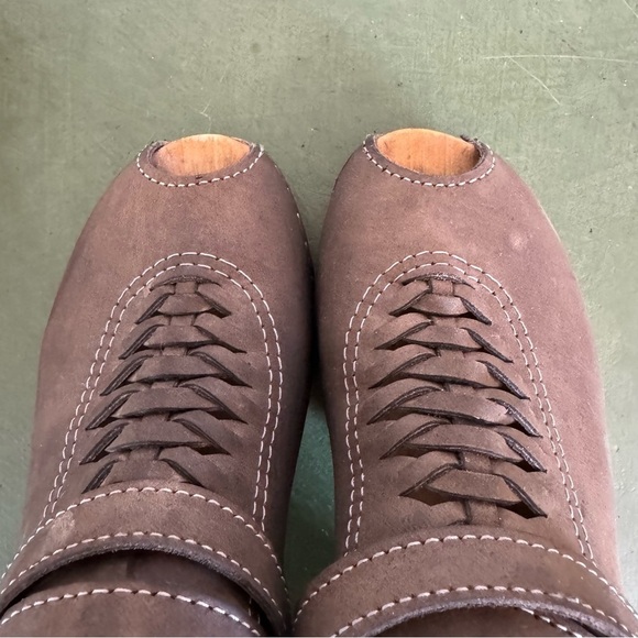 No. 6 Handmade by Sven Braid-Front Convertible Clogs in Taupe Nubuck *USA Made* - Picture 2 of 14